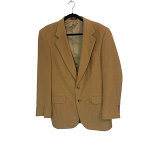100% Camel Hair Jacket Mens Stafford Blazer Sz 44